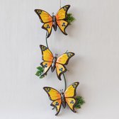 muurdecoratie - vlinders - keramiek - handbeschilderd - fairtrade