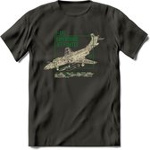 F-101 Vliegtuig T-Shirt | Unisex leger Kleding | Dames - Heren Straaljager shirt | Army F16 | Grappig bouwpakket Cadeau | - Donker Grijs - M