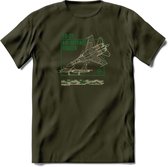 SU-35 Vliegtuig T-Shirt | Unisex leger Kleding | Dames - Heren Straaljager shirt | Army F16 | Grappig bouwpakket Cadeau | - Leger Groen - XXL