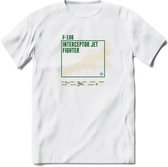 F-106 Vliegtuig T-Shirt | Unisex leger Kleding | Dames - Heren Straaljager shirt | Army F16 | Grappig bouwpakket Cadeau | - Wit - XL