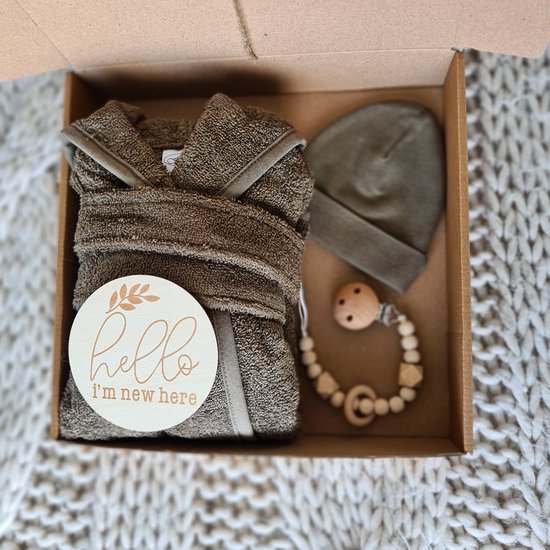 GGioia Giftbox essentials small forest - Jongen - Babygeschenkset - Baby cadeau - Kraammand van Meyco — afbeelding 2