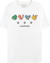 Pokémon Heren Tshirt -S- Starters Wit