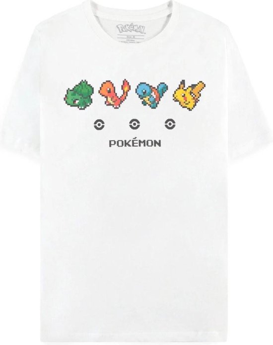 Pokémon - Starters Heren T-shirt - S - Wit