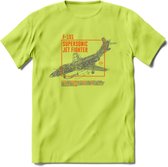 F-101 Vliegtuig T-Shirt | Unisex leger Kleding | Dames - Heren Straaljager shirt | Army F16 | Grappig bouwpakket Cadeau | - Groen - M