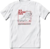 SU-35 Vliegtuig T-Shirt | Unisex leger Kleding | Dames - Heren Straaljager shirt | Army F16 | Grappig bouwpakket Cadeau | - Wit - 3XL