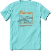 A-10 Warthog Vliegtuig T-Shirt | Unisex leger Kleding | Dames - Heren Straaljager shirt | Army F16 | Grappig bouwpakket Cadeau | - Licht Blauw - S