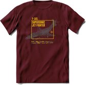 F-101 Vliegtuig T-Shirt | Unisex leger Kleding | Dames - Heren Straaljager shirt | Army F16 | Grappig bouwpakket Cadeau | - Burgundy - L