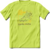 SU-35 Vliegtuig T-Shirt | Unisex leger Kleding | Dames - Heren Straaljager shirt | Army F16 | Grappig bouwpakket Cadeau | - Groen - XXL