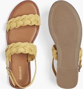 graceland Gele sandaal gevlochten - Maat 38