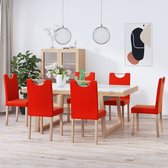 vidaXL Eetkamerstoelen 6 st kunstleer rood