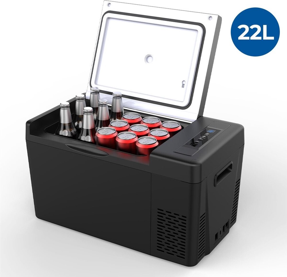 Draagbare Vriezer 12 Volt Auto Koelkast 15L-75L Mini Compressor Koeler 20%e2%84%8920%e2%84%89 Voor Rv Boot Kamperen Reizen Vissen Buiten 12 24v Dc En 100 240v Ac75l