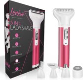 Lenéve Ladyshave - Ladyshave voor vrouwen - 5 in 1 - Haarverwijderaar - Bikinitrimmer - Neustrimmer - Wenkbrauw trimmer