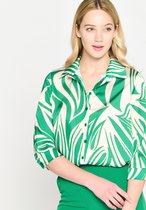 LOLALIZA Hemd met driekwartsmouwen - Groen - Maat 38