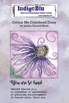 Colour Me Conehead Daisy A6 Rubber Stamps (IND0749)