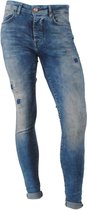 Cars Jeans - Heren Jeans - Super Skinny - Lengte 34- Damaged Look - Stretch - Aron - Denim
