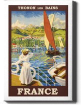 Walljar - Thonon Les Bains - Muurdecoratie - Canvas schilderij