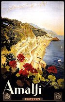 Walljar - Italië Amalfi - Muurdecoratie - Poster met lijst