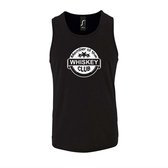 Zwarte Tanktop sportshirt met "Member of the Whiskey club" Print Wit Size XXL