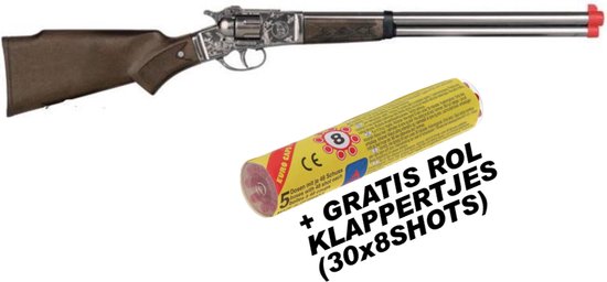Obsessie mond Afleiden Gonher Speelgoed geweer cowboy 8 schoten zilver | bol.com