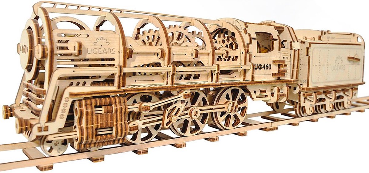 Ugears Modelbouw Hout Locomotief — afbeelding 2
