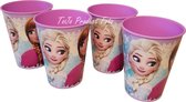 Disney Frozen - limonadebekers - bekers - stapelbekers - Elsa - Anna - Olaf - paars - blauw - 4 stuks - 260 ml