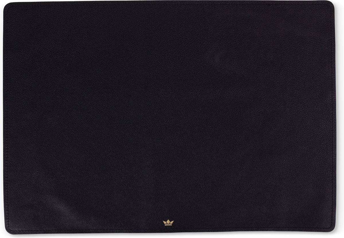 Dutchdeluxes - Placemat (set van 2 stuks) - Zwart - Leer - 48 x 33 cm