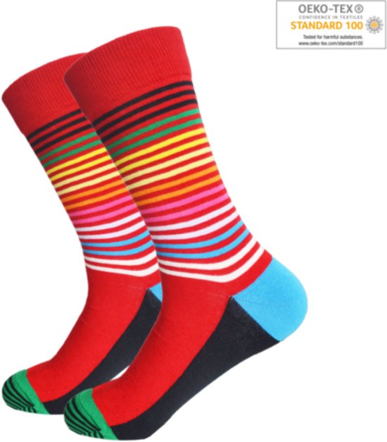 Gestreepte sokken - 2 Paar - Unisex - Organisch katoen - Maat 35/40