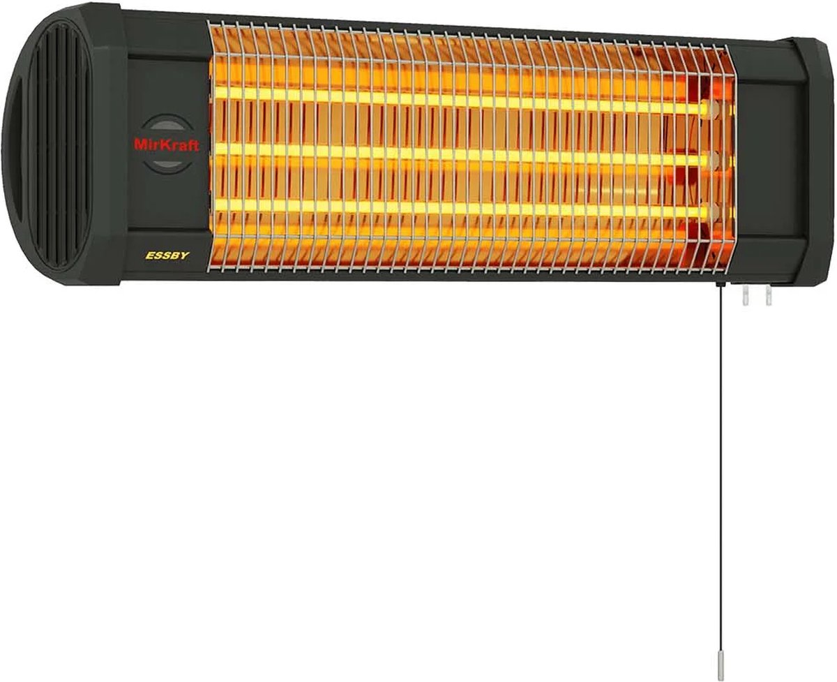 MirKraft Infrarood - ESSBY - 1800W - terrasverwarmer - Elektrische Verwarming - wandmontage verstelbaar met controle met touw