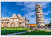 Toren van Pisa op Aluminium - Foto op Dibond - Aluminium Schilderij - 120x70 cm
