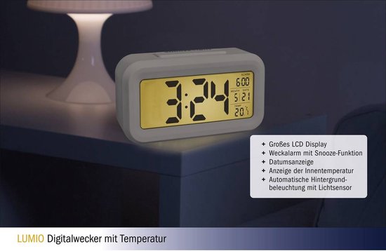 Foto: Tfa dostmann wekker digitaal 60 2018 02 quartz thermometer