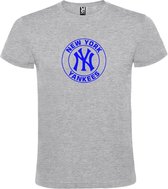 Grijs T-shirt ‘New York Yankees’ Blauw Maat XS