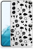 Telefoonhoesje Geschikt voor Samsung Galaxy S22 Plus Silicone Back Cover Silver Punk