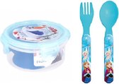 Disney Frozen - Kinder / Baby Eetbakje met Bestekset - Lekvrij - 270 ml - 11 x 5 cm