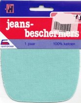 Pronty - jeans beschermers - 1 paar - 100% katoen - kniestukken - licht blauw