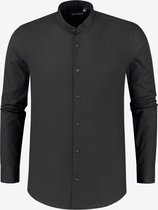 Richesse Mandarin Shirt Black - Overhemd - Mannen - Maat S - Black