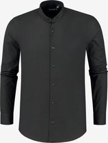 Richesse Mandarin Shirt Black - Overhemd - Mannen - Maat M - Black