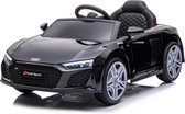 Audi R8 Elektrische Kinderauto/kinder accu auto Zwart - lederen zit- EVA wielen - Afstandsbediening - Bluetooth - USB - MP3