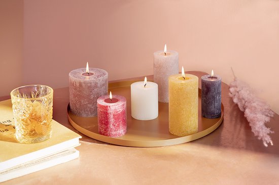 Bolsius rustique Gris Sable 130/ 68 mm