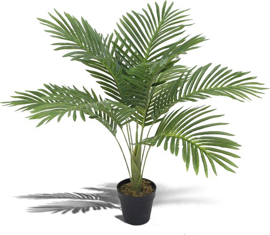 Palmier artificiel - pour l'intérieur et l'extérieur - en pot - 75 cm | bol