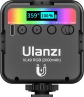 Ulanzi – Mini LED Camera Licht – 10-urige Batterij – USB-C Poort – 95 Verschillende Kleuren – Waanzinnige Helderheid – Multifunctioneel – Ingebouwde Magneet – Allerlei Integraties.