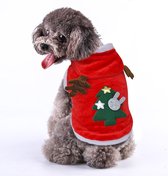 WOEFF honden kersttrui – kersttrui rendier met capuchon – maat M – buikomvang 36cm