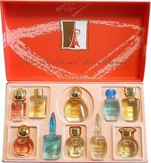 Coffret cadeau parfums avec 10 miniatures originales d'Eau de Parfum française