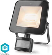 SmartLife Schijnwerper slimme Wi-Fi LED-schijnwerper voor buiten | Bewegingssensor | 1500 lm | Wi-Fi | 20 W | Dimbaar Wit | Aluminium | Android™ / IOS