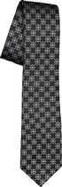 ETERNA smalle stropdas - zwart met grijs dessin -  Maat: One size