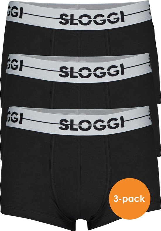 Sloggi Men GO Hipster - heren boxers (3-pack) - zwart - blauw - grijs -  Maat: