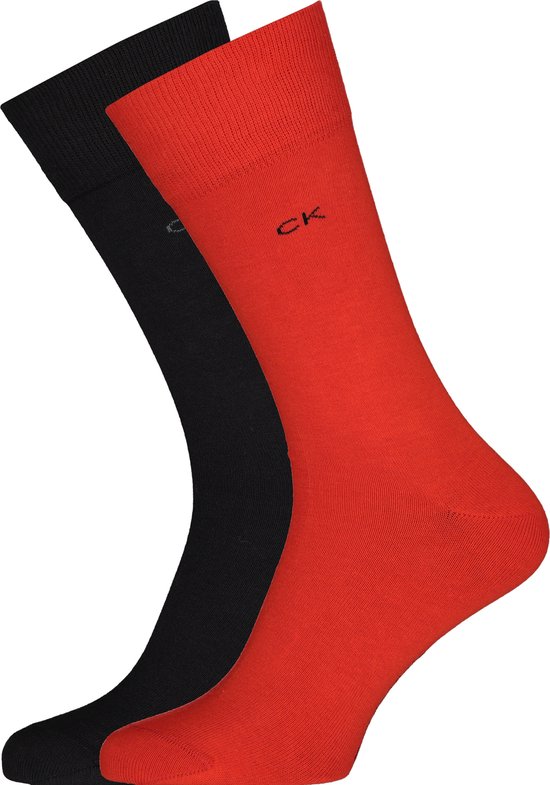 Calvin Klein herensokken Carter (2-pack) - rood en donkerblauw - Maat: 39-42