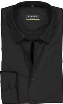 ETERNA super slim fit stretch overhemd - zwart - Strijkvrij - Boordmaat: 40