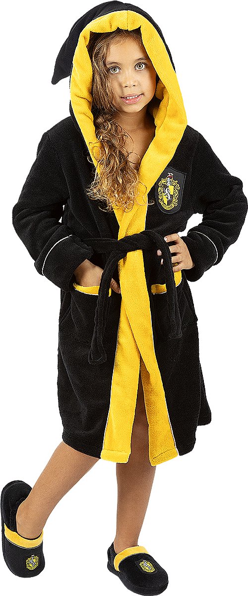Funidelia Huffelpuf Badjas Harry Potter voor meisjes en jongens Hogwarts 7 9 jaar(134 146 cm) Geel