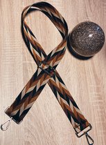 Schoudertas band - Hengsel - Bag strap - Fabric straps - Boho - Chique - Chic - Kleuren en dubbele lijnen