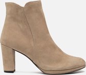 Linea Zeta Enkellaarsjes taupe - Dames - Suède - Maat 40